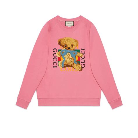 gucci teddy bear sweater pink